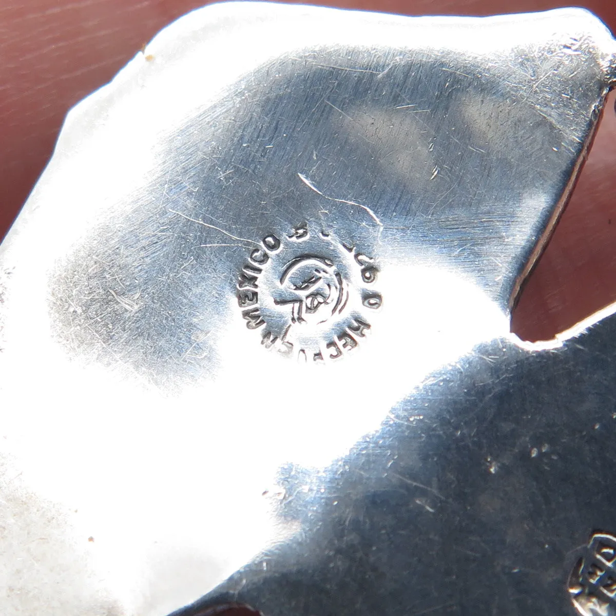 925 Sterling Silver Vintage Mexico Butterfly Wing Link Bracelet 7"