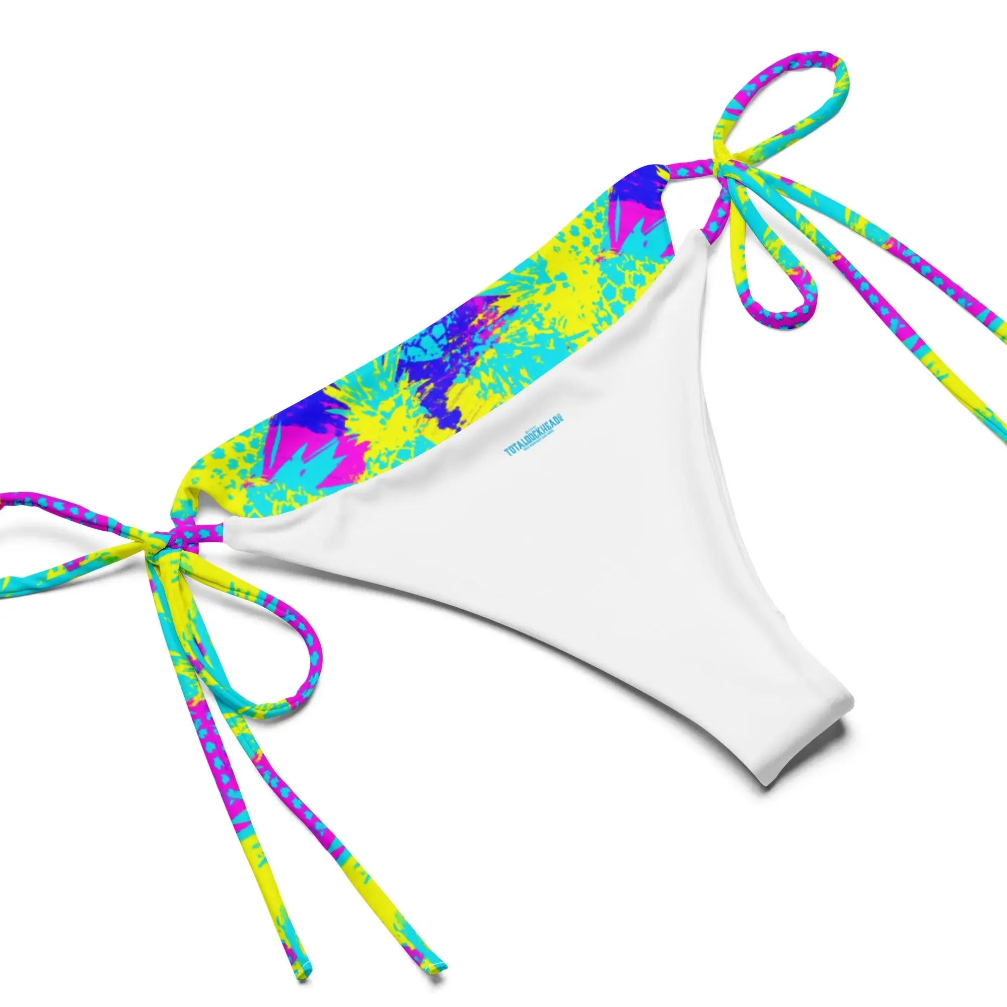 Abstract Pineapples Recycled String Bikini