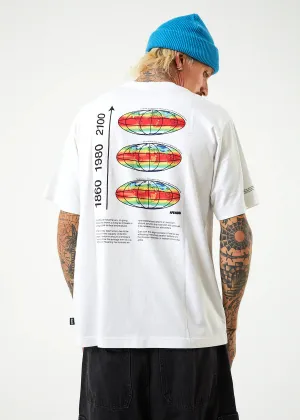 AFENDS Information Recycled Retro Graphic Tee White
