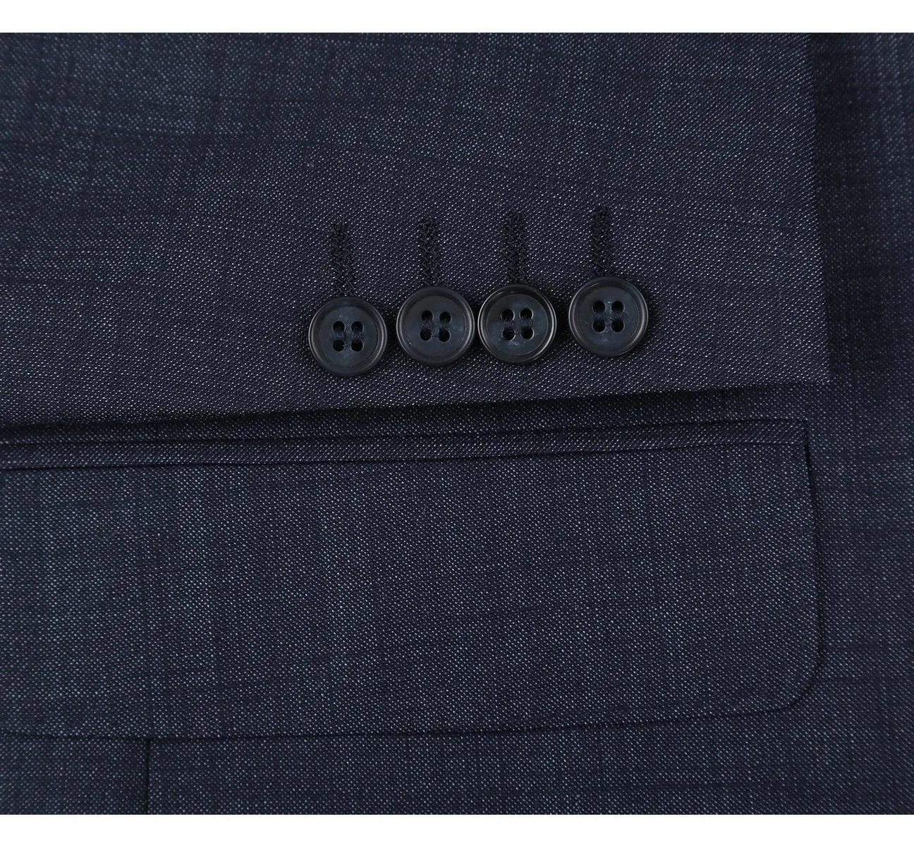Alessandro Vitello by Renoir Navy Two Piece Classic Fit Wool Blend Suit 558-3
