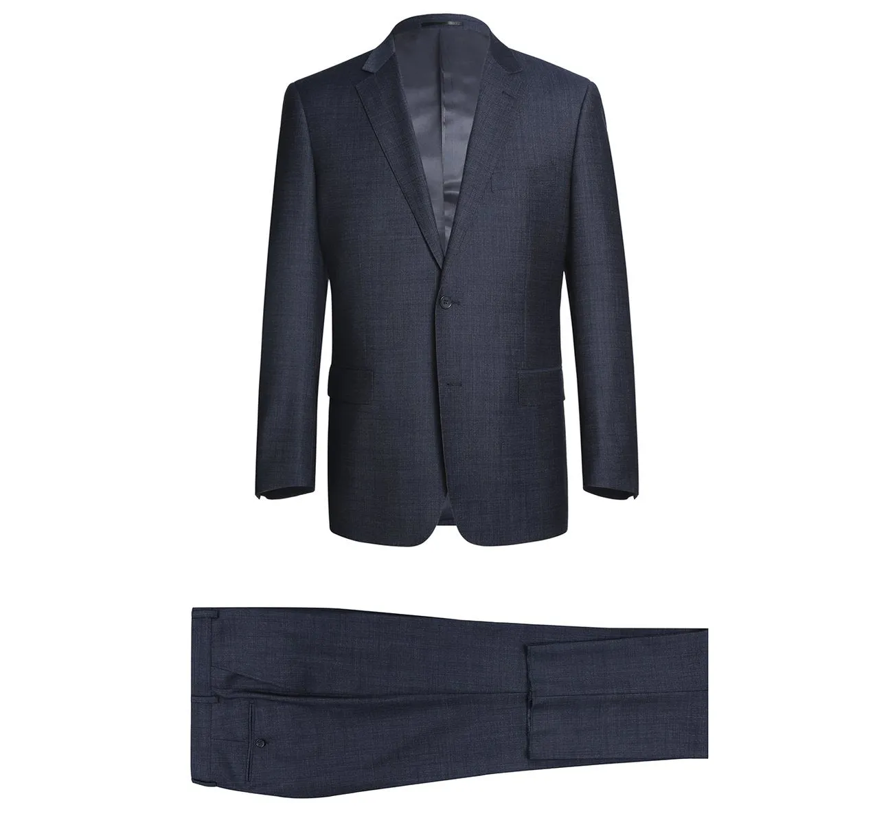 Alessandro Vitello by Renoir Navy Two Piece Classic Fit Wool Blend Suit 558-3