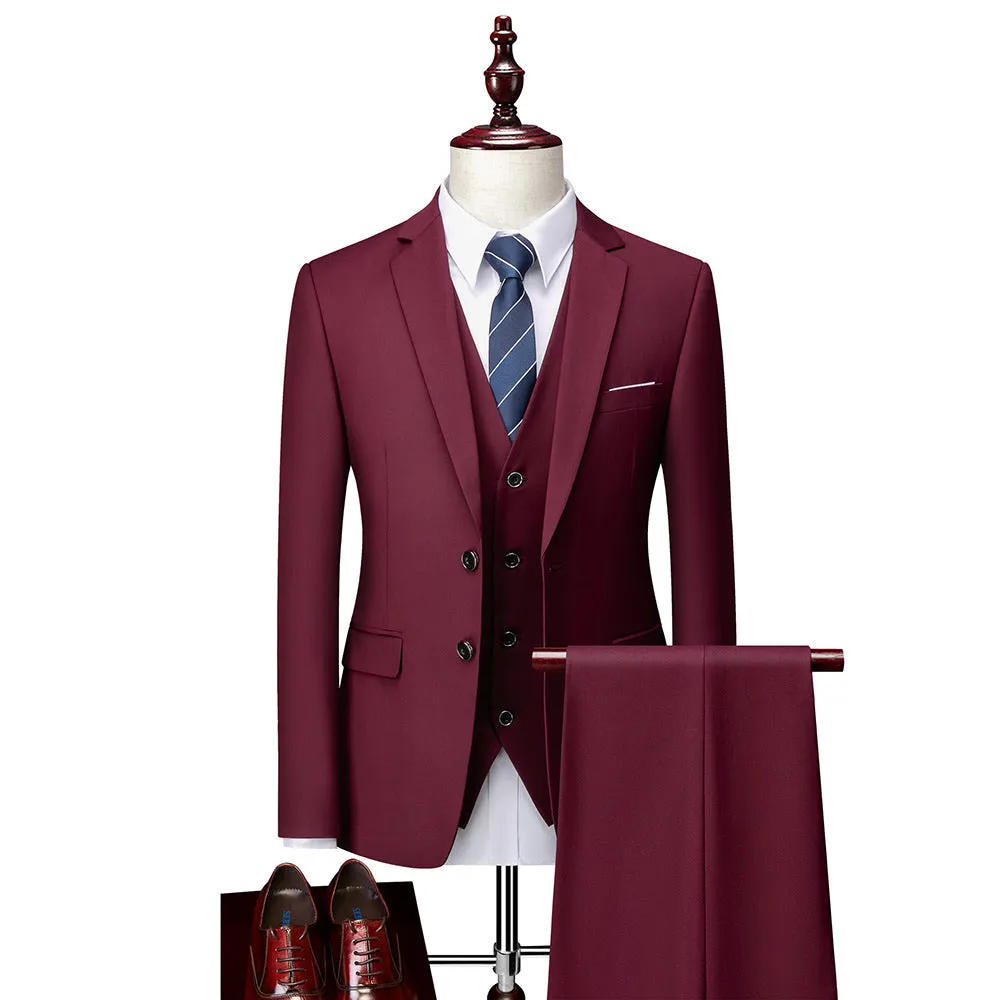 Andrew | Men's Business / Wedding Suit | Claret