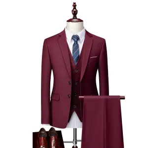 Andrew | Men's Business / Wedding Suit | Claret