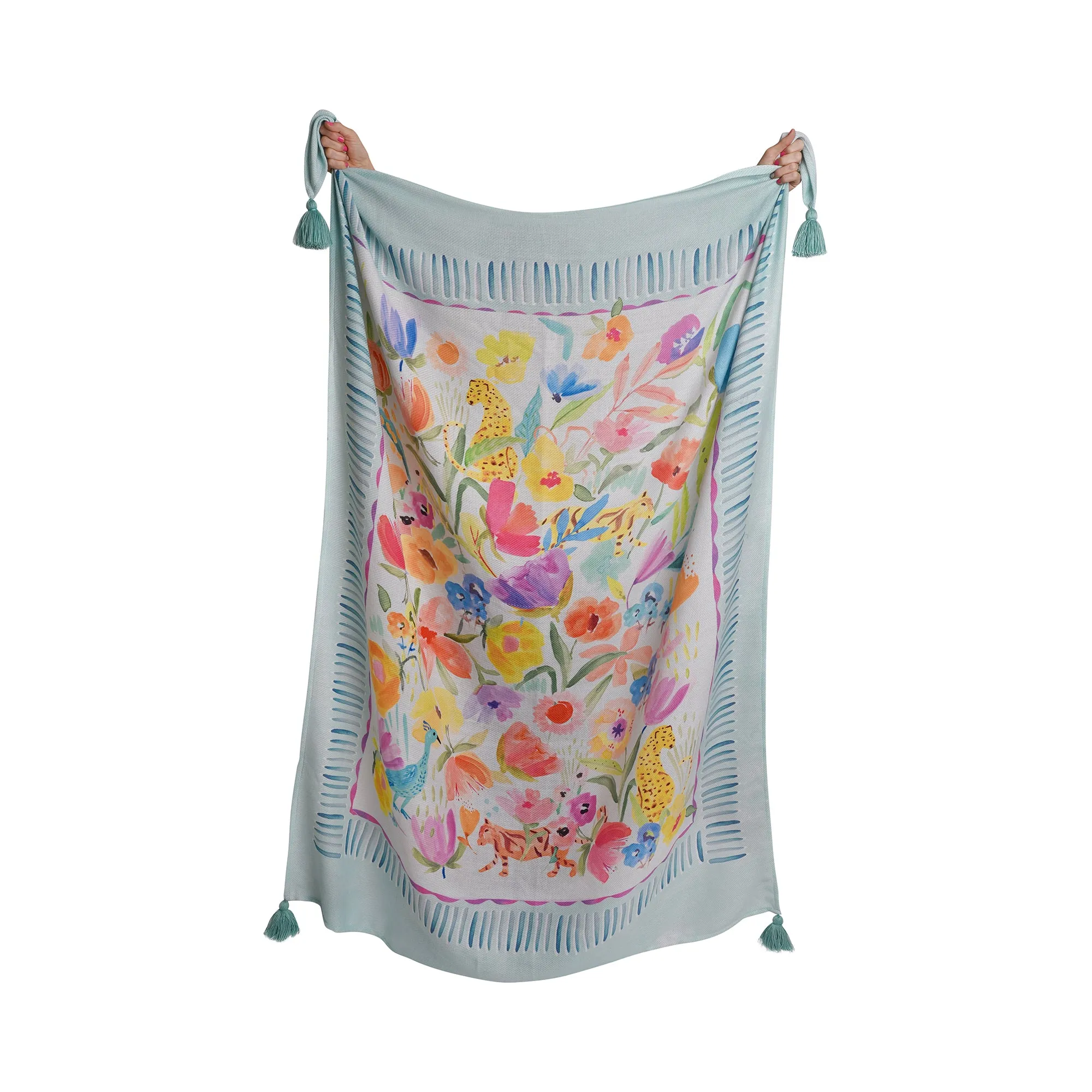 Appletree Festival Throw - Duck Egg