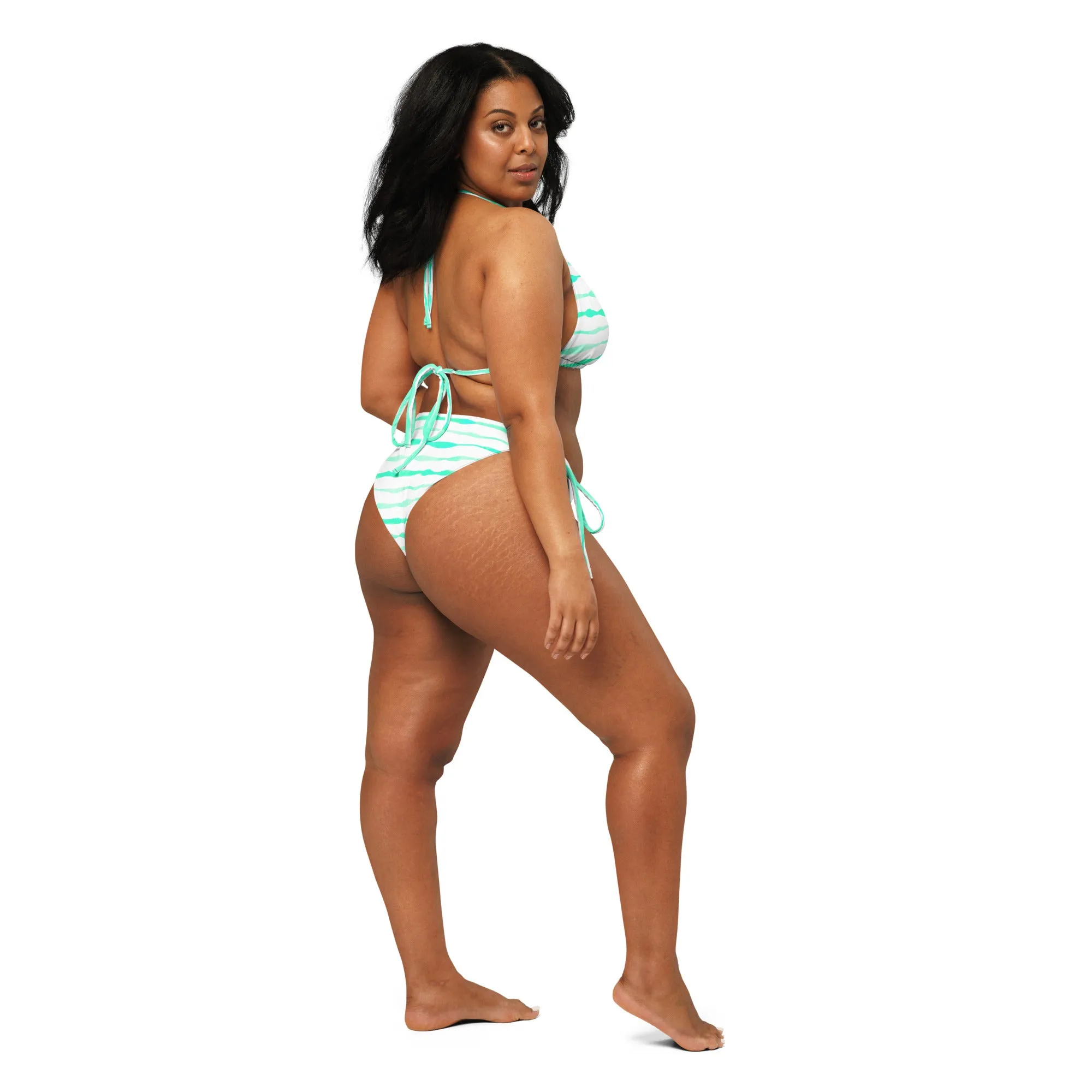 Aqua Waves Recycled String Bikini