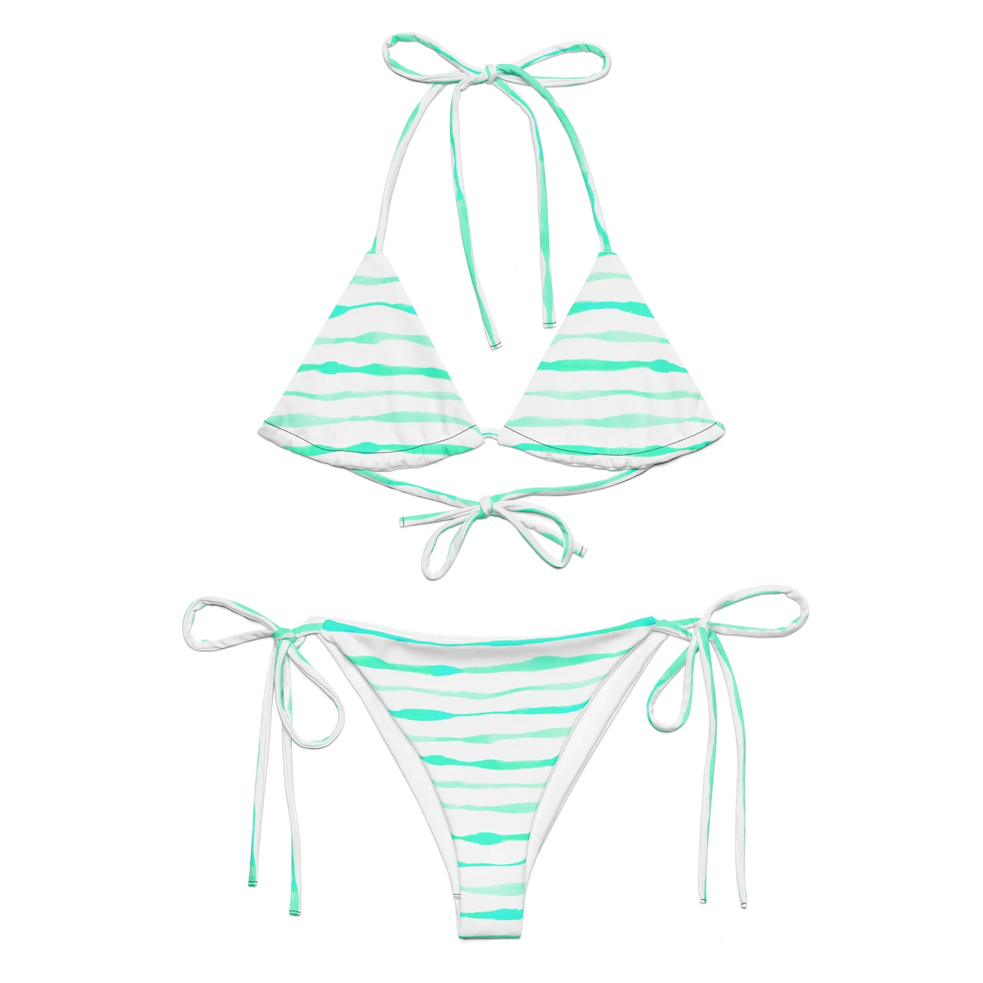 Aqua Waves Recycled String Bikini