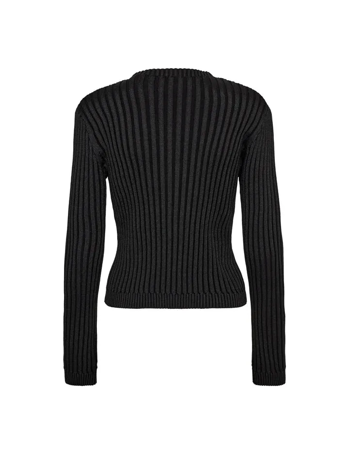 Ara Keyhole Cardigan - Black by A. Roege Hove