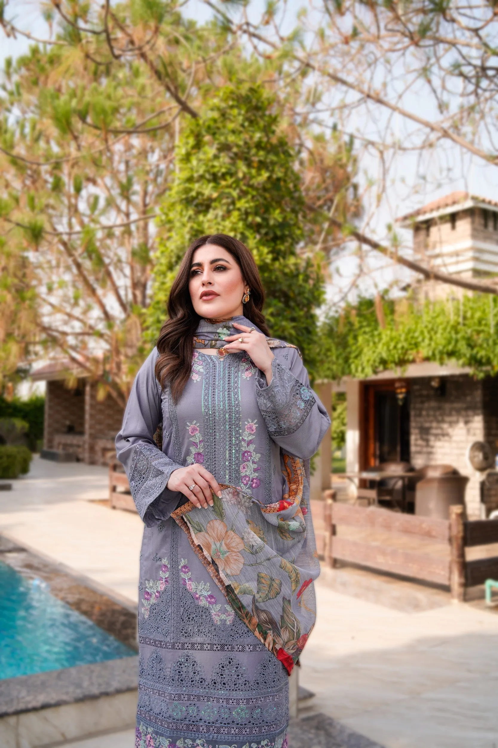 ATR-1130 - Grey - Sehrish B Lux Cotton