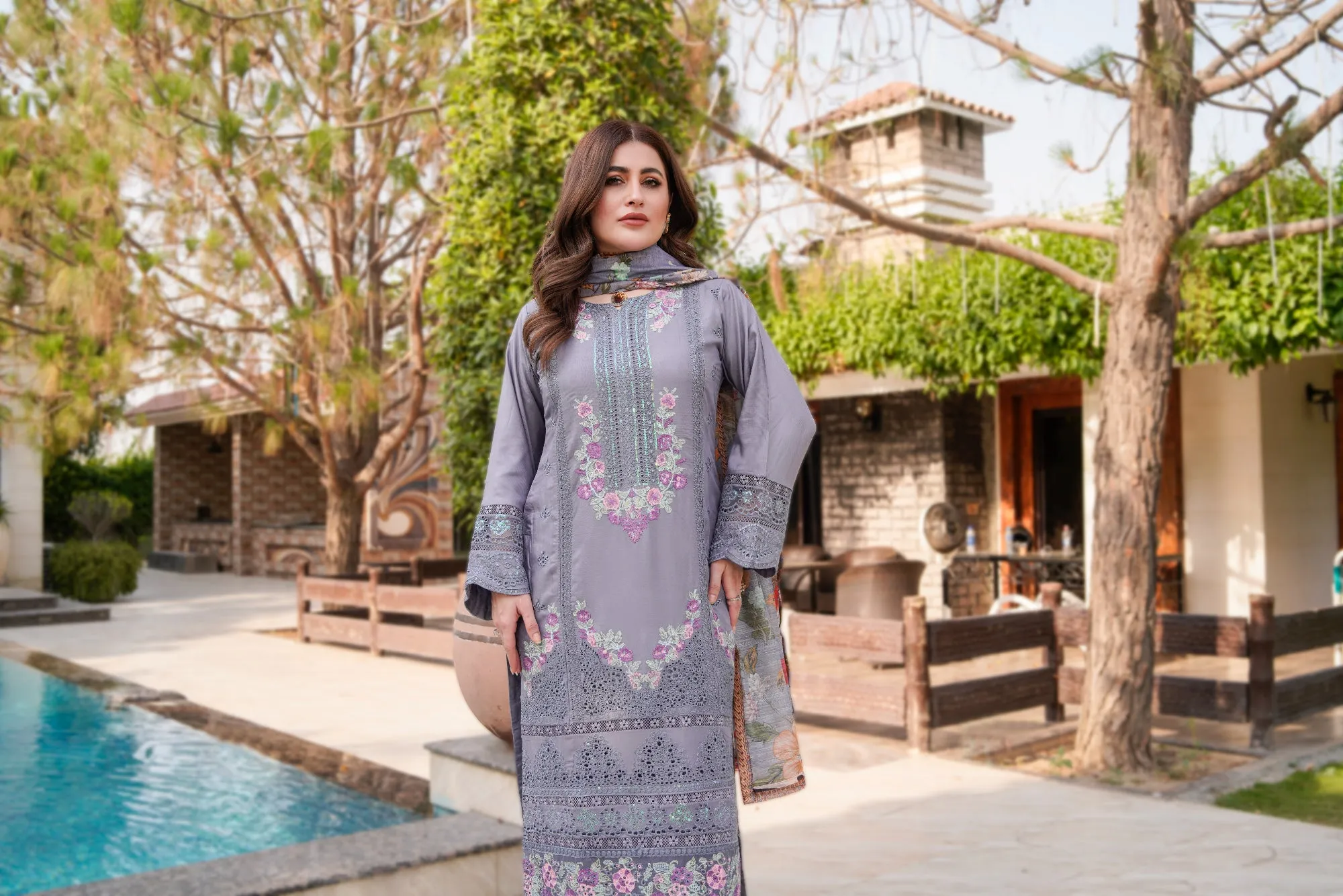 ATR-1130 - Grey - Sehrish B Lux Cotton