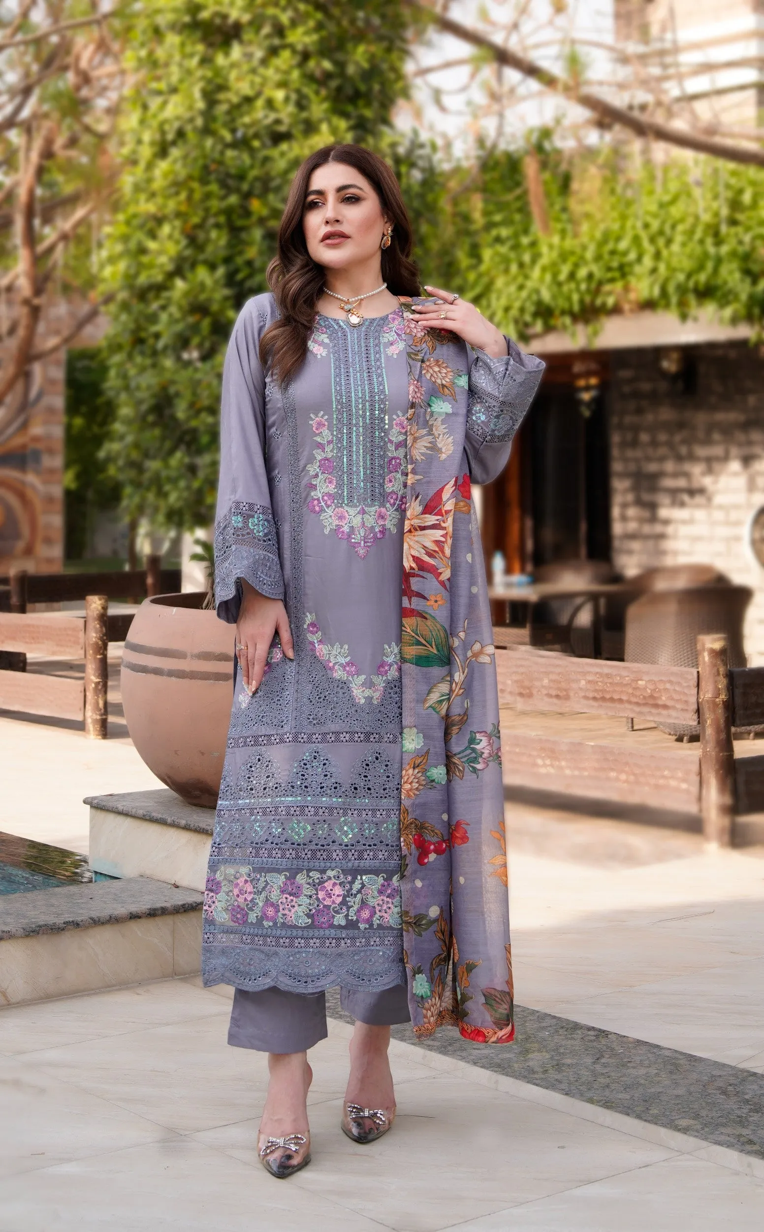 ATR-1130 - Grey - Sehrish B Lux Cotton
