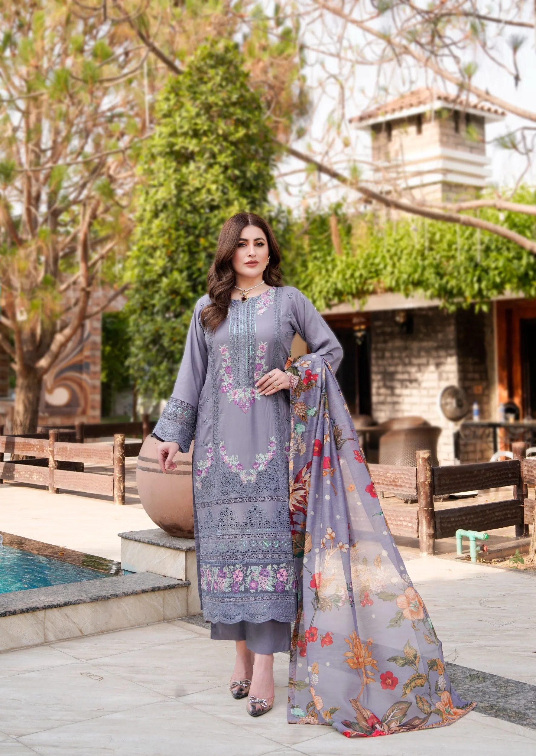 ATR-1130 - Grey - Sehrish B Lux Cotton