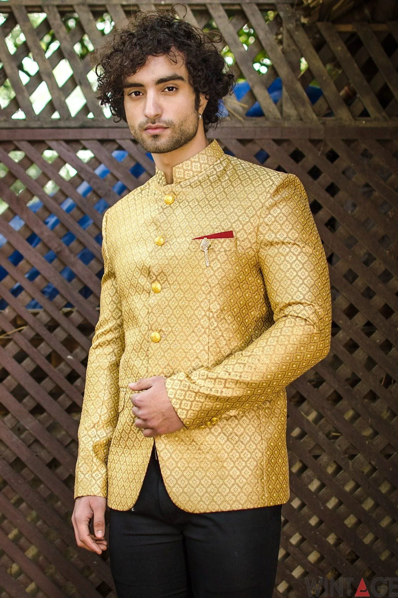 Banarasi Rayon Cotton Beige Blazer