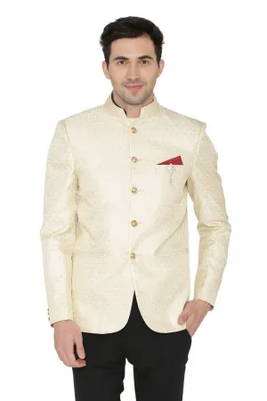 Banarasi Rayon Cotton Cream Bandhgala