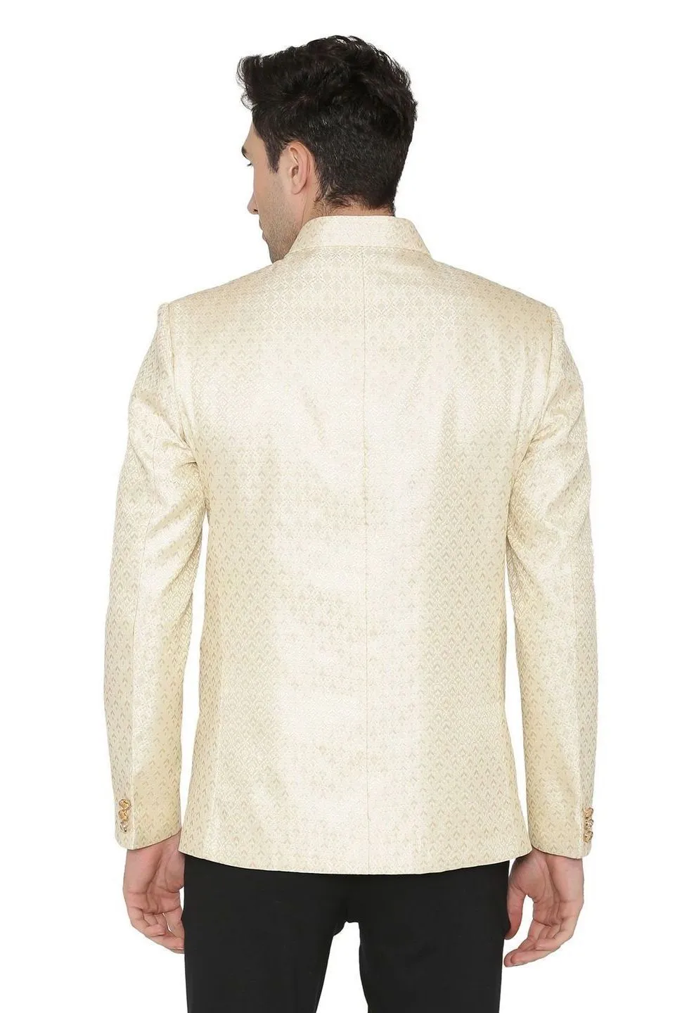 Banarasi Rayon Cotton Cream Bandhgala