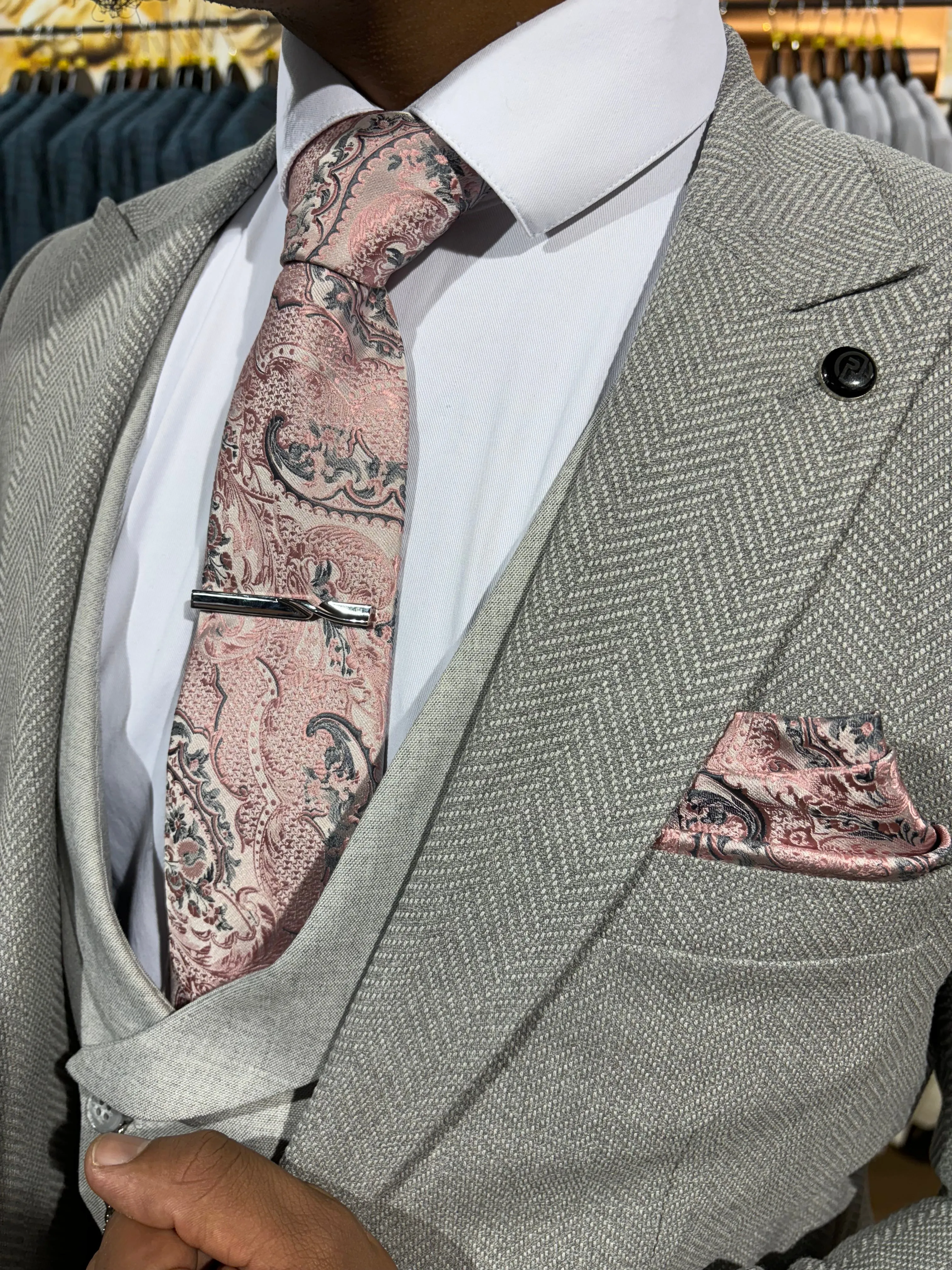 Barbaro - Grey 3 Piece Suit
