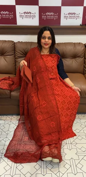 BATIK PRINTED UNSTITCHED SALWAR SUITS - IHA 14398