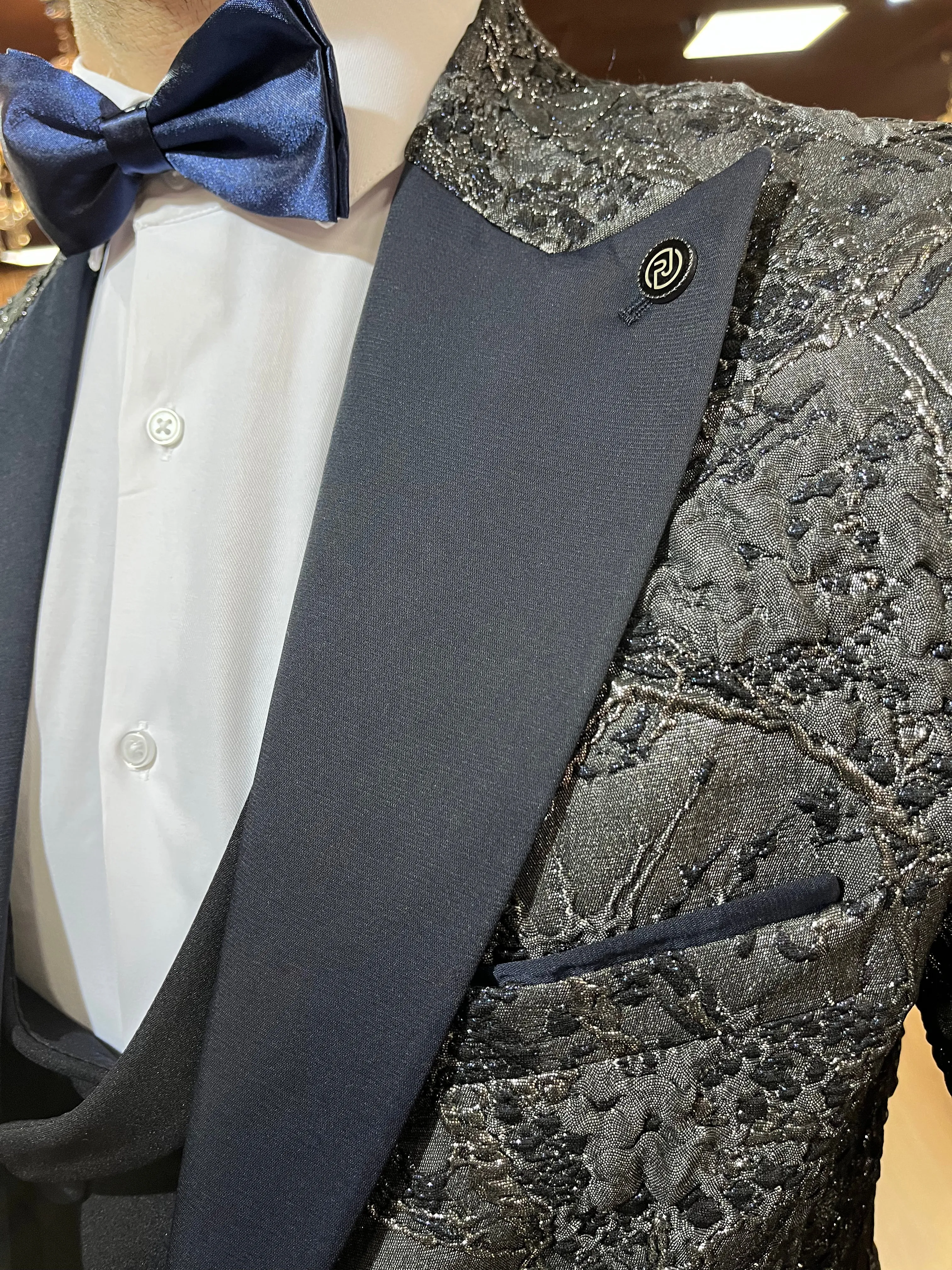Belluno - Grey/Silver/Blue 3 Piece Suit no