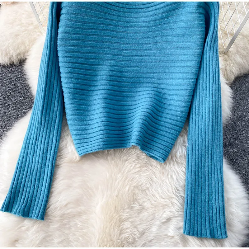 BerryBetty - Women Elegant Slim Two Piece Sets Female Sweater Dress Autumn Winter High Waist Knitted Ensemble Femme Medium Long Party Dresses