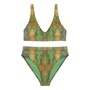 Bikini High-Waisted Recycled (Her/Muliebris)(Grail Night Flower Dapple) RJSTH@Fabric#6 RJSTHS2020 RJS