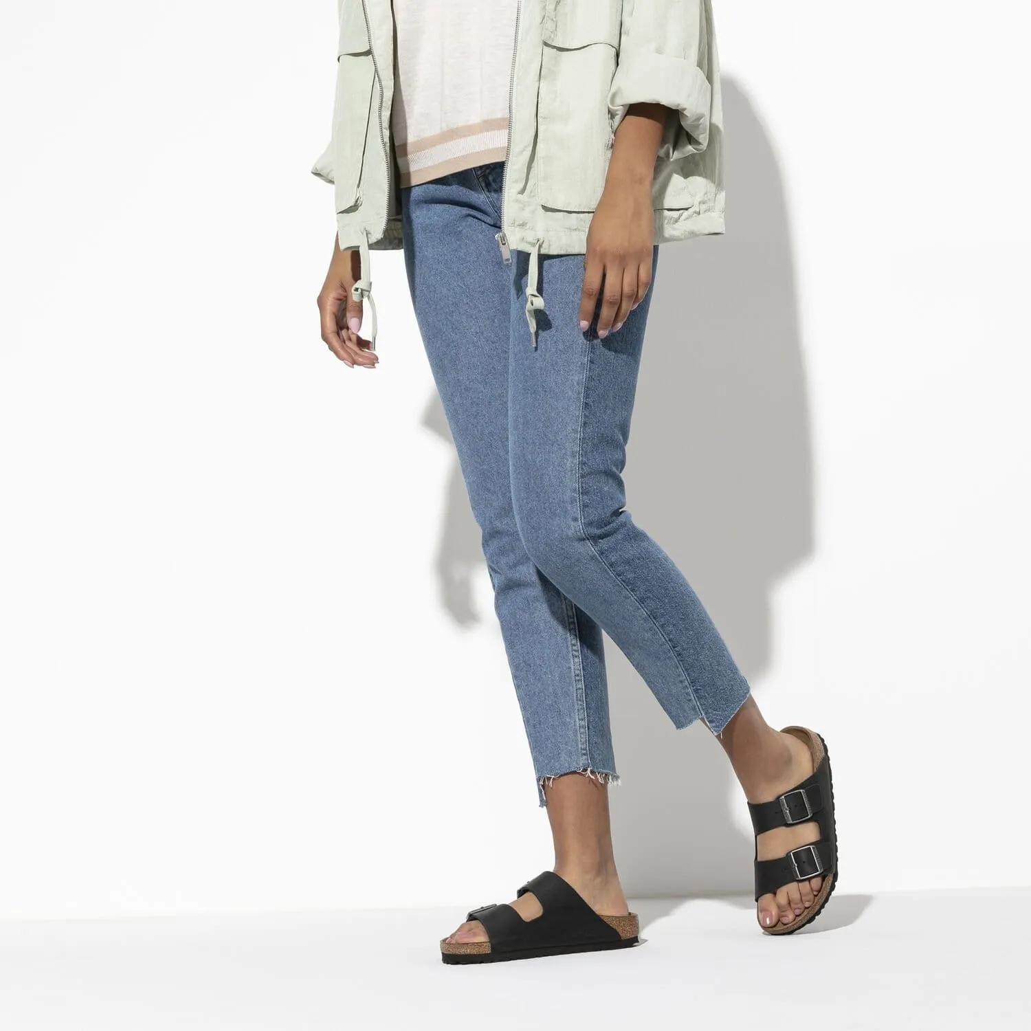 Birkenstock Arizona Black Oiled Leather Sandals - Regular