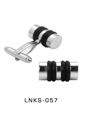 Black Cylinder Cufflinks