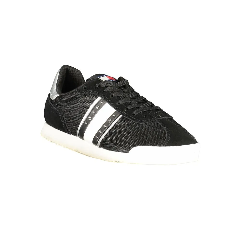 Black Polyester Women Sneaker