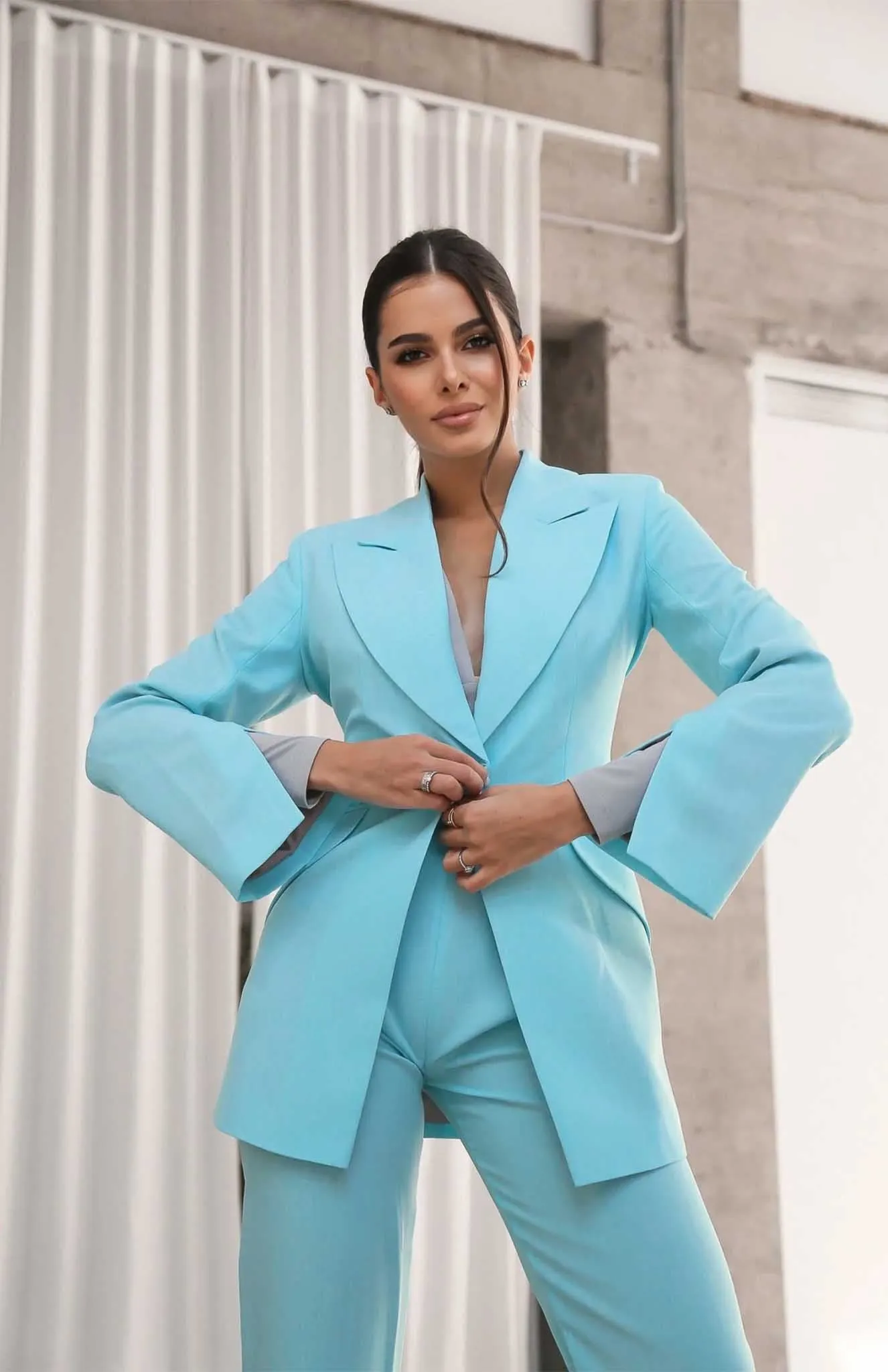 Blooming Blue | Blue Blazer Sets