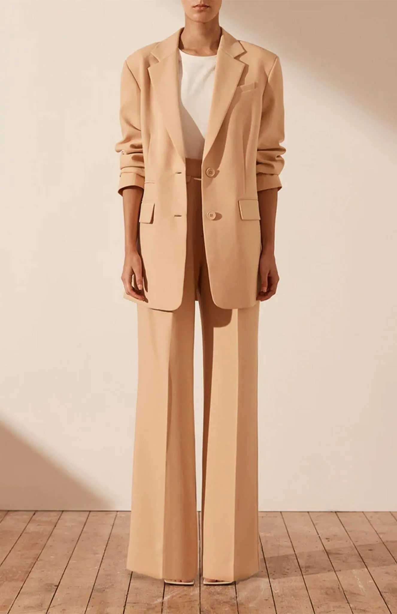 Bougie Beige | Beige Blazer Sets