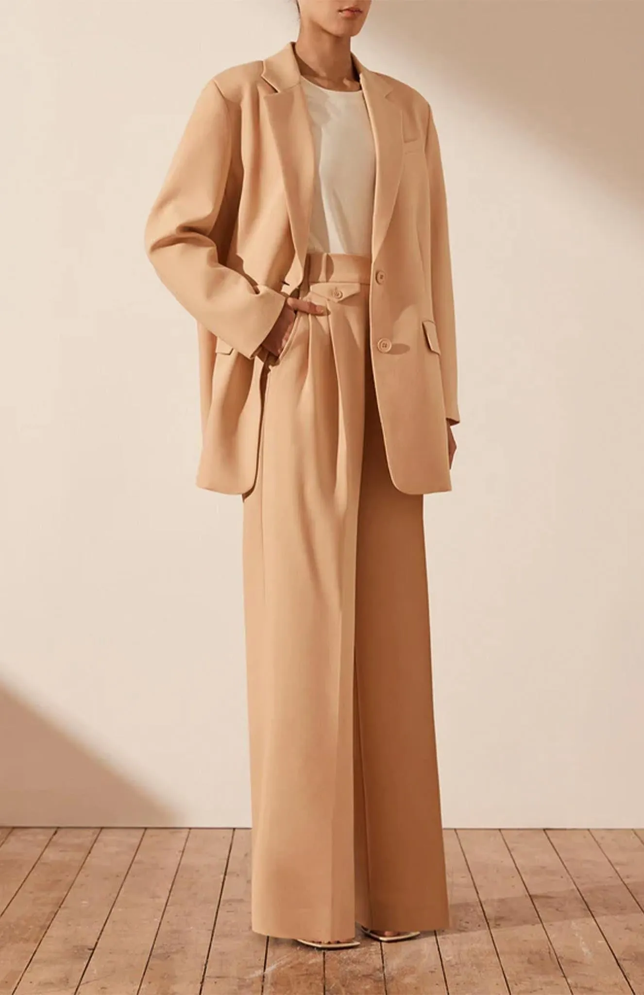 Bougie Beige | Beige Blazer Sets