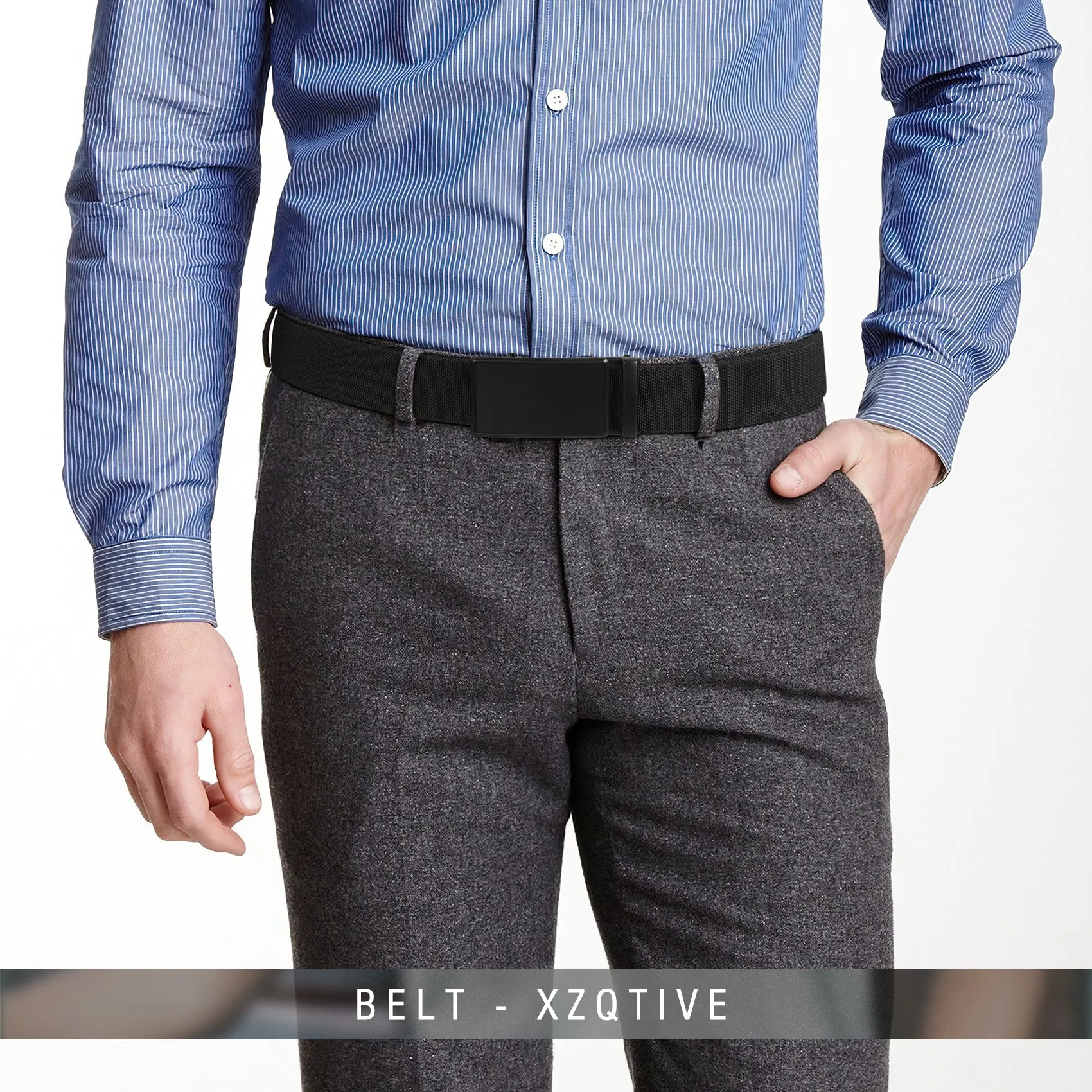 Braided Elastic Belt  Woven Canvas Stretch Belts for Men