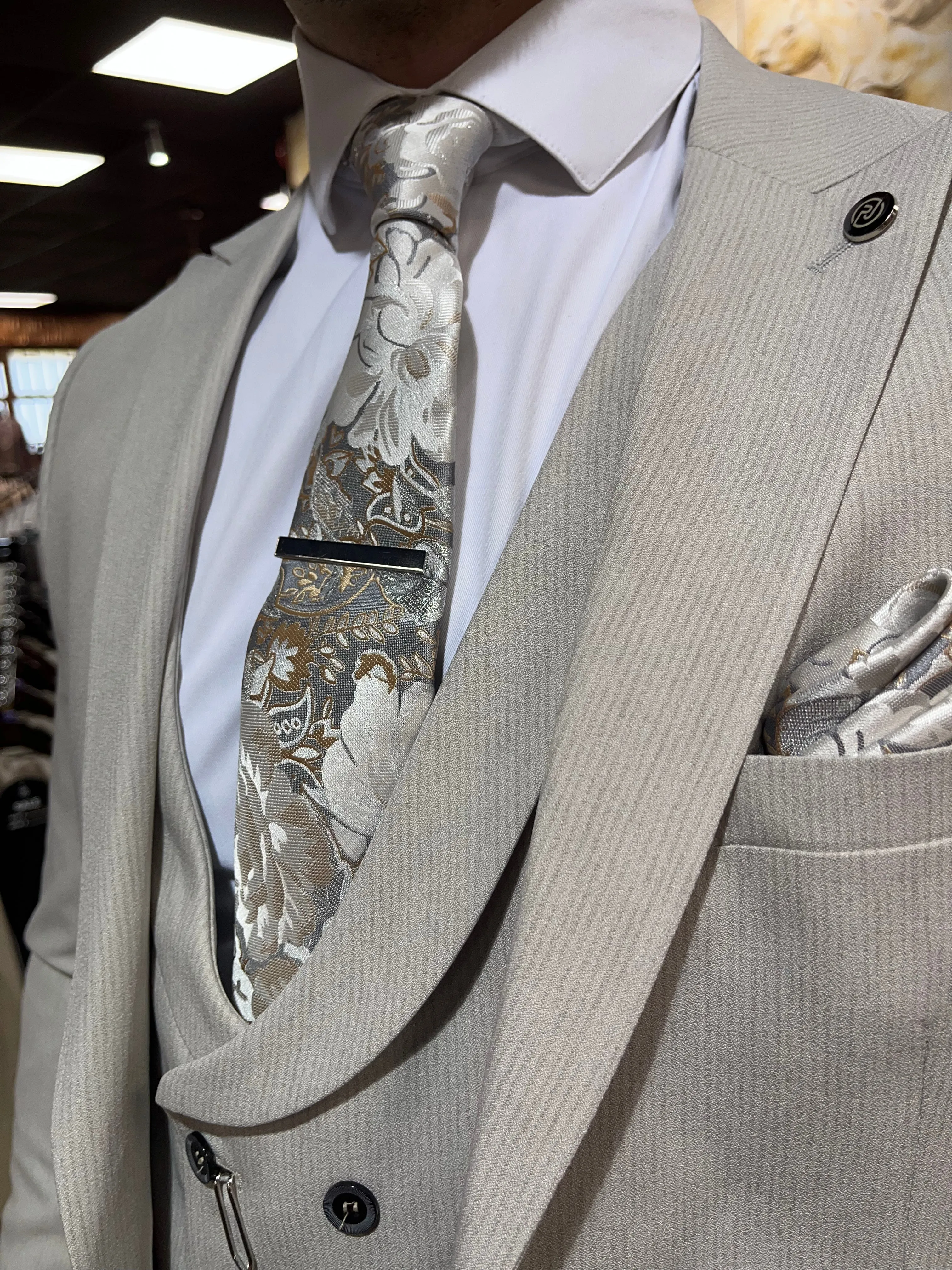 Brando - Stone 3 Piece Suit