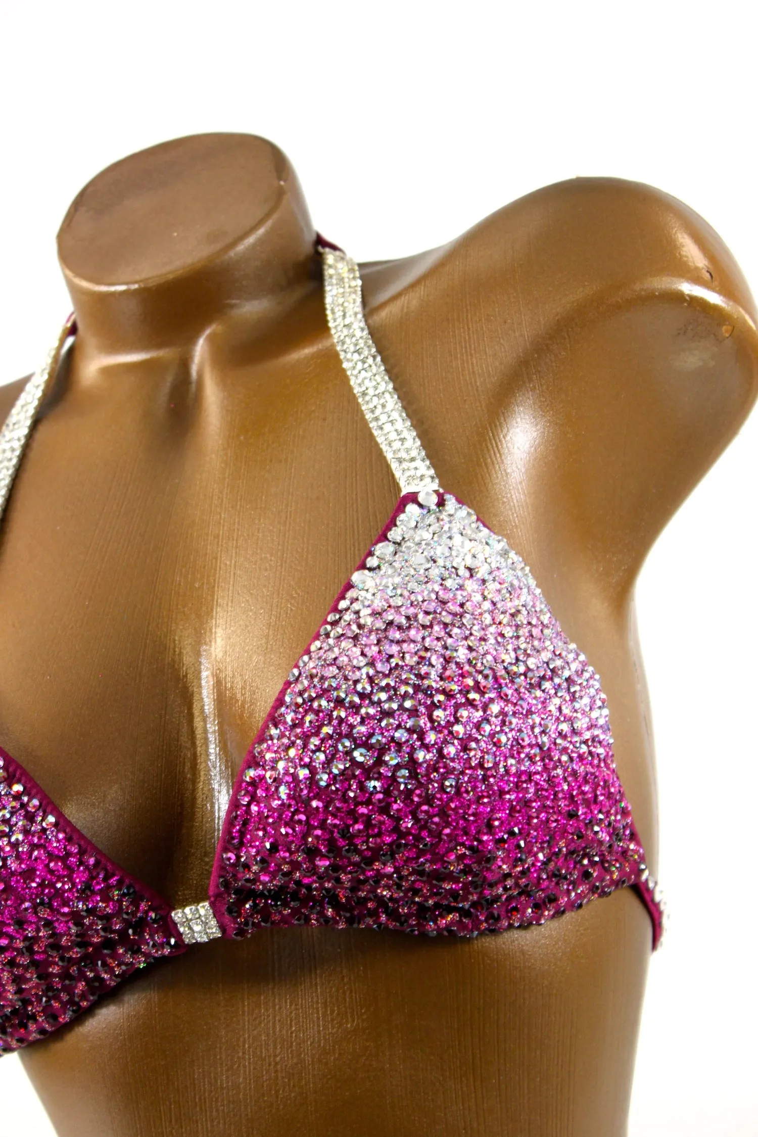 Burgundy/Fuchsia AB Figure Competition Suit