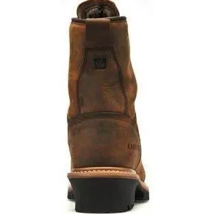 Carolina Men's Elm 8" Steel Toe Waterproof Insulated Logger Work Boot - Brown - CA5821