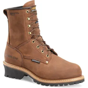 Carolina Men's Elm 8" Steel Toe Waterproof Insulated Logger Work Boot - Brown - CA5821