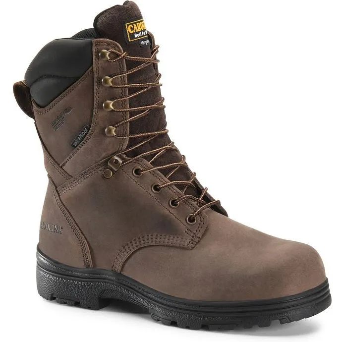 Carolina Men's Surveyor 8" Steel Toe Waterproof Slip Resist Work Boot -Brown- CA3534