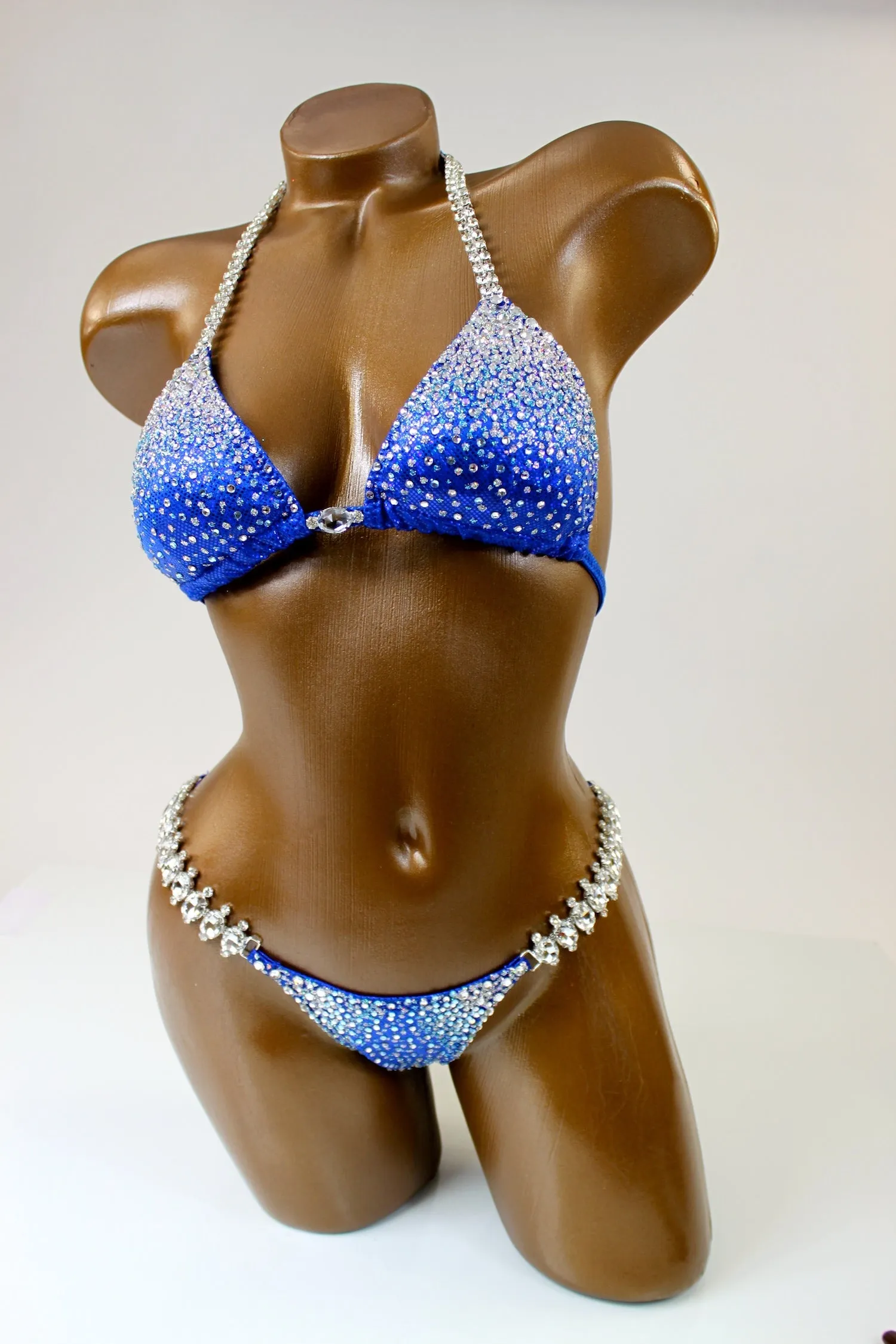 Cascading Rhinestones Bikini Suit