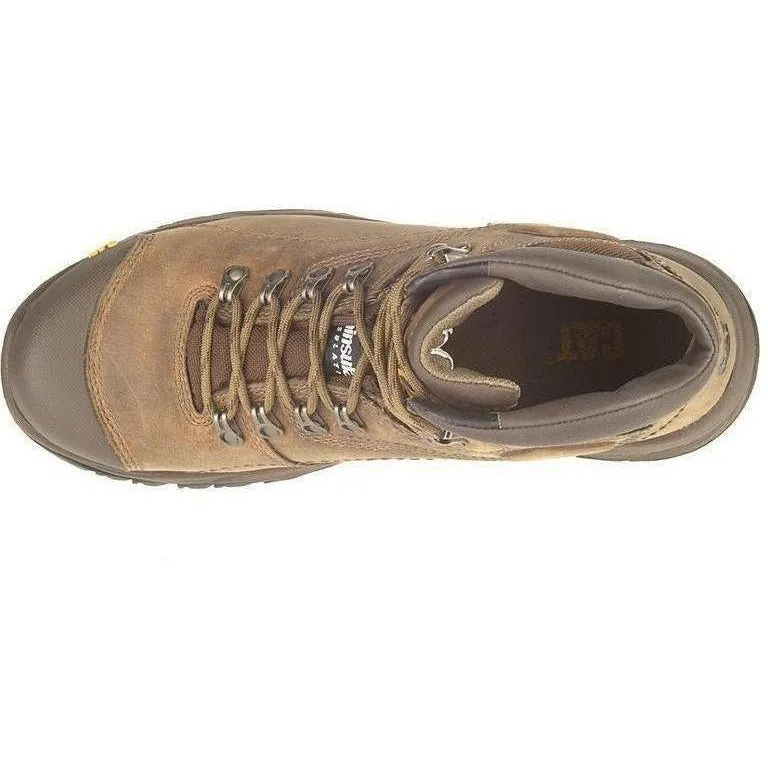 CAT Men's Diagnostic Hi Waterproof Insulated Steel Toe Work Boot - Brown- P89940