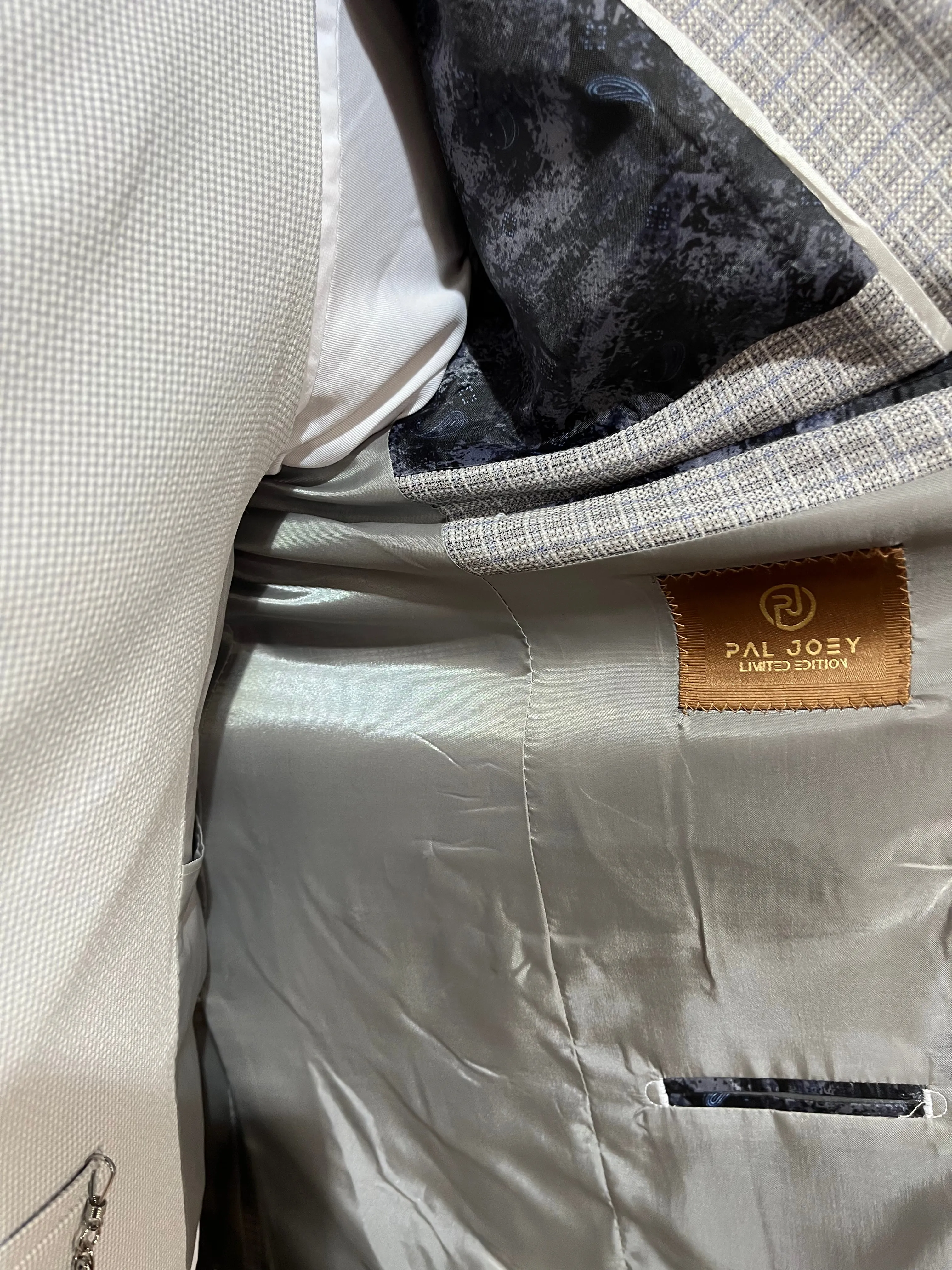 Cezanne - Grey/Blue 3 Piece Suit