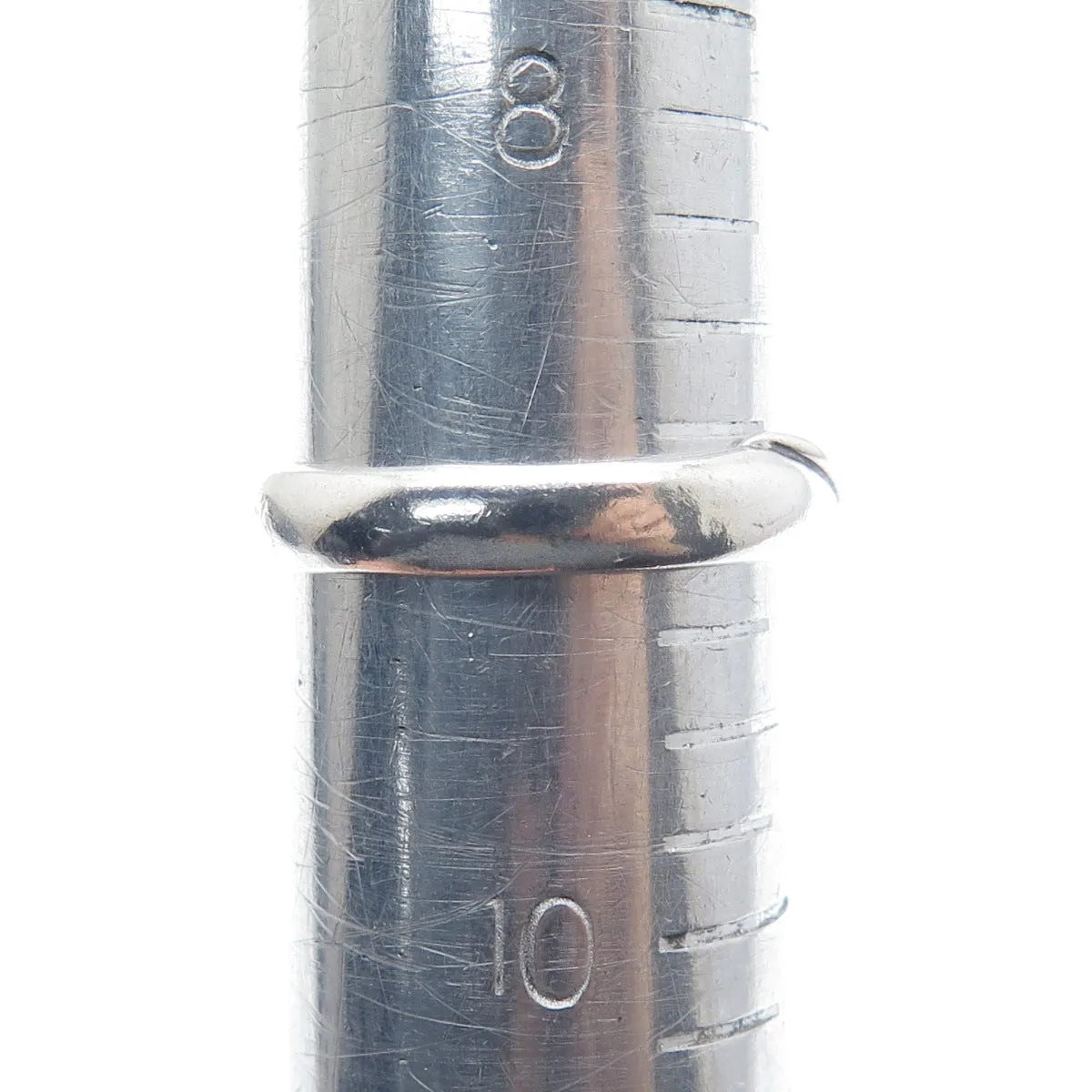 CHAPAL ZENRAY 925 Sterling Silver Vintage Modernist Ribbed Ring Size 9