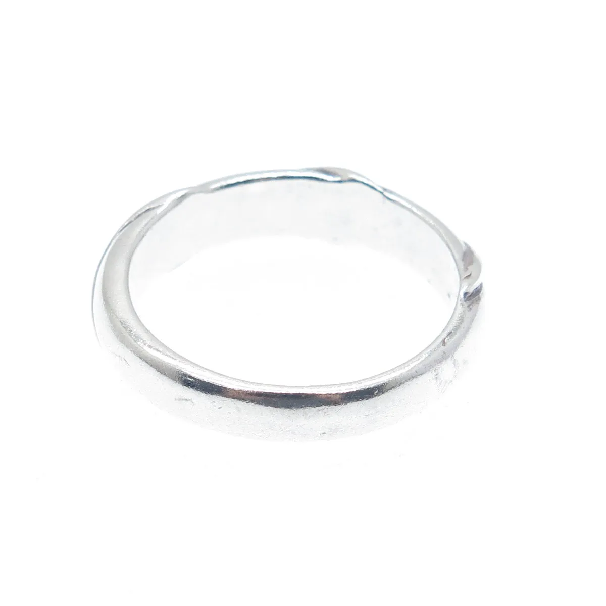 CHAPAL ZENRAY 925 Sterling Silver Vintage Modernist Ribbed Ring Size 9