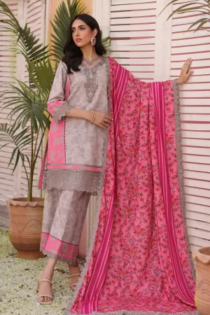 CHARIZMA | Embroidered Linen Shawl '24 | SHW4-04