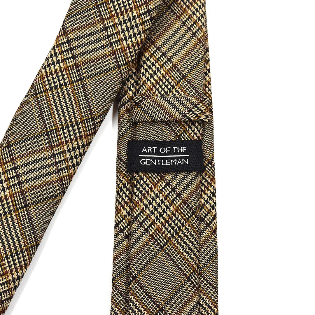 Checkmate Tan Tie Set