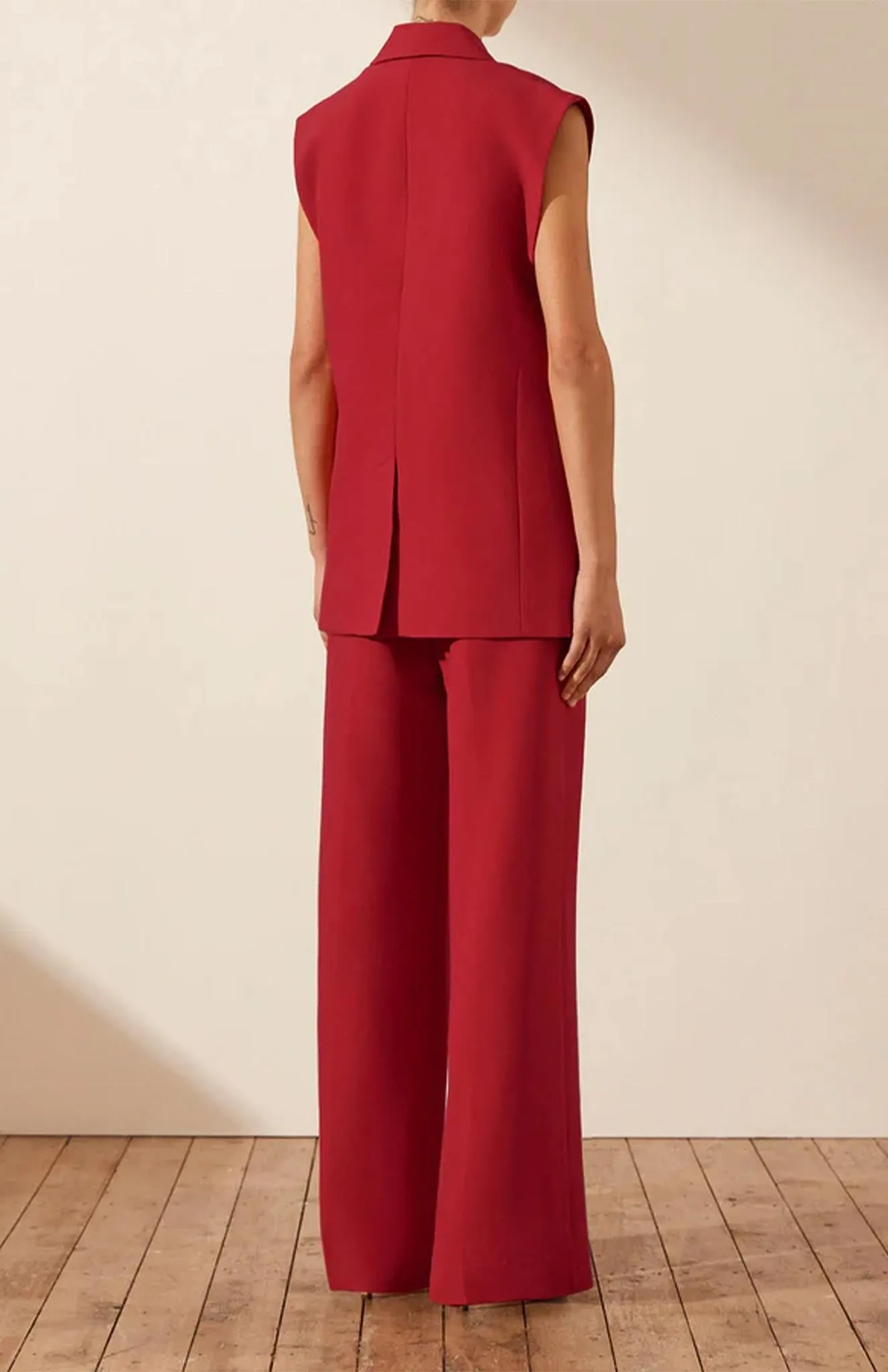 Cherry Chic | Red Blazer Sets