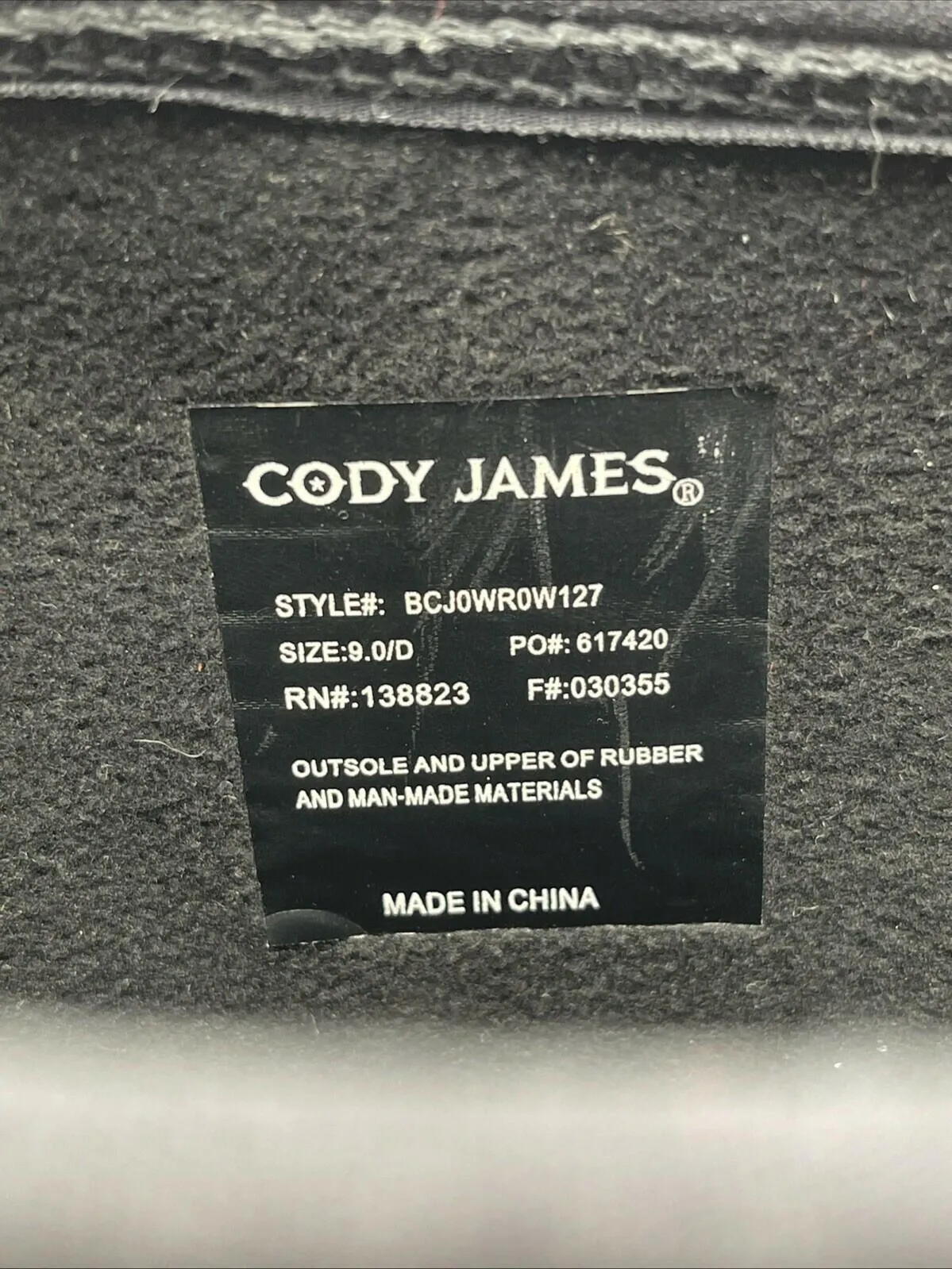 Cody James Men's Glacier Guard Insulated Rubber Boots Black Size 9D - Very Good