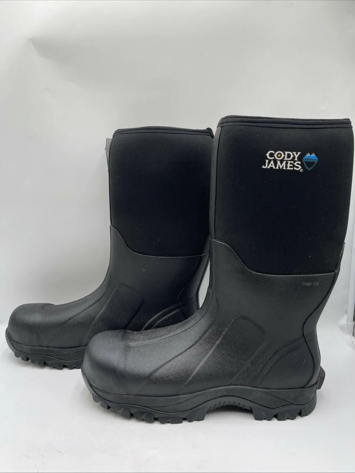 Cody James Men's Glacier Guard Insulated Rubber Boots Comp Toe Black Size 15D - Very Good