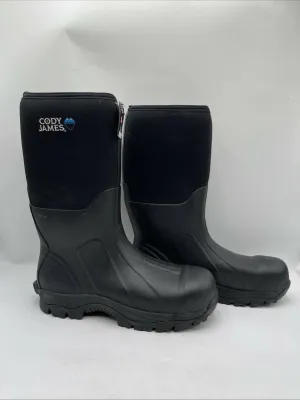 Cody James Men's Glacier Guard Insulated Rubber Boots Comp Toe Black Size 15D - Very Good