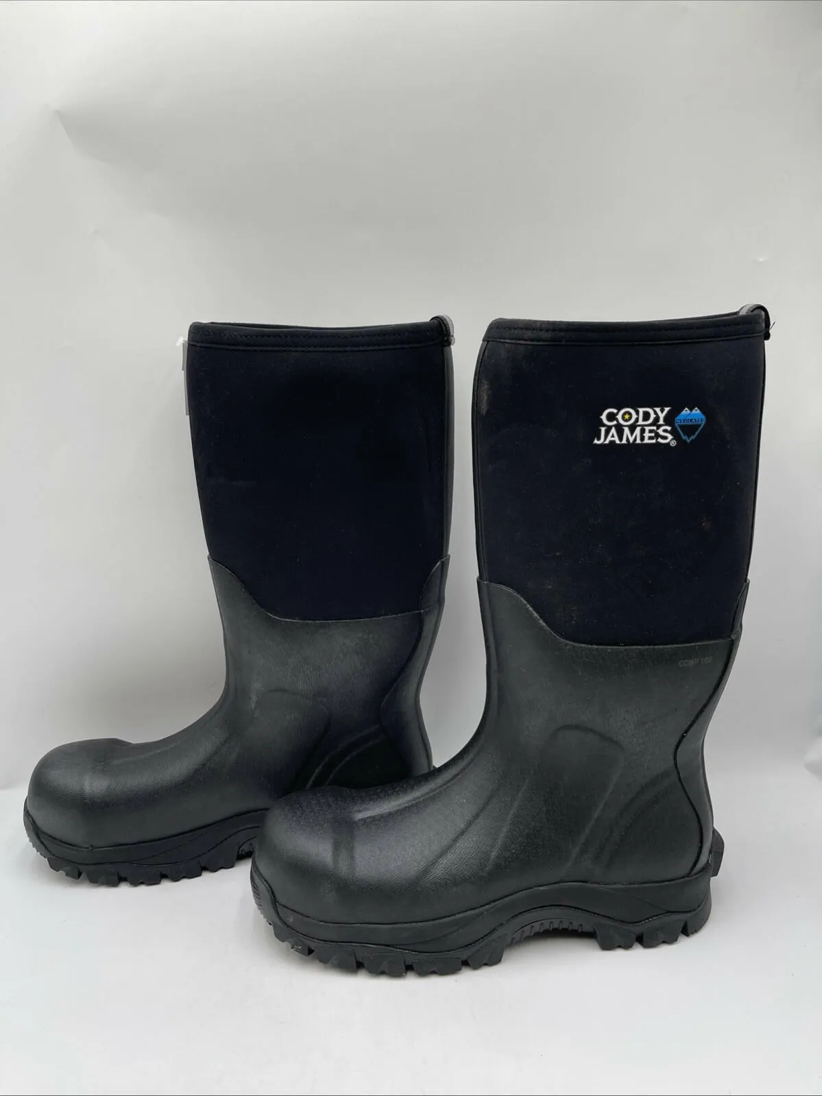 Cody James Men's Glacier Guard Insulated Rubber Comp Toe Boots Black Size 11D - Very Good