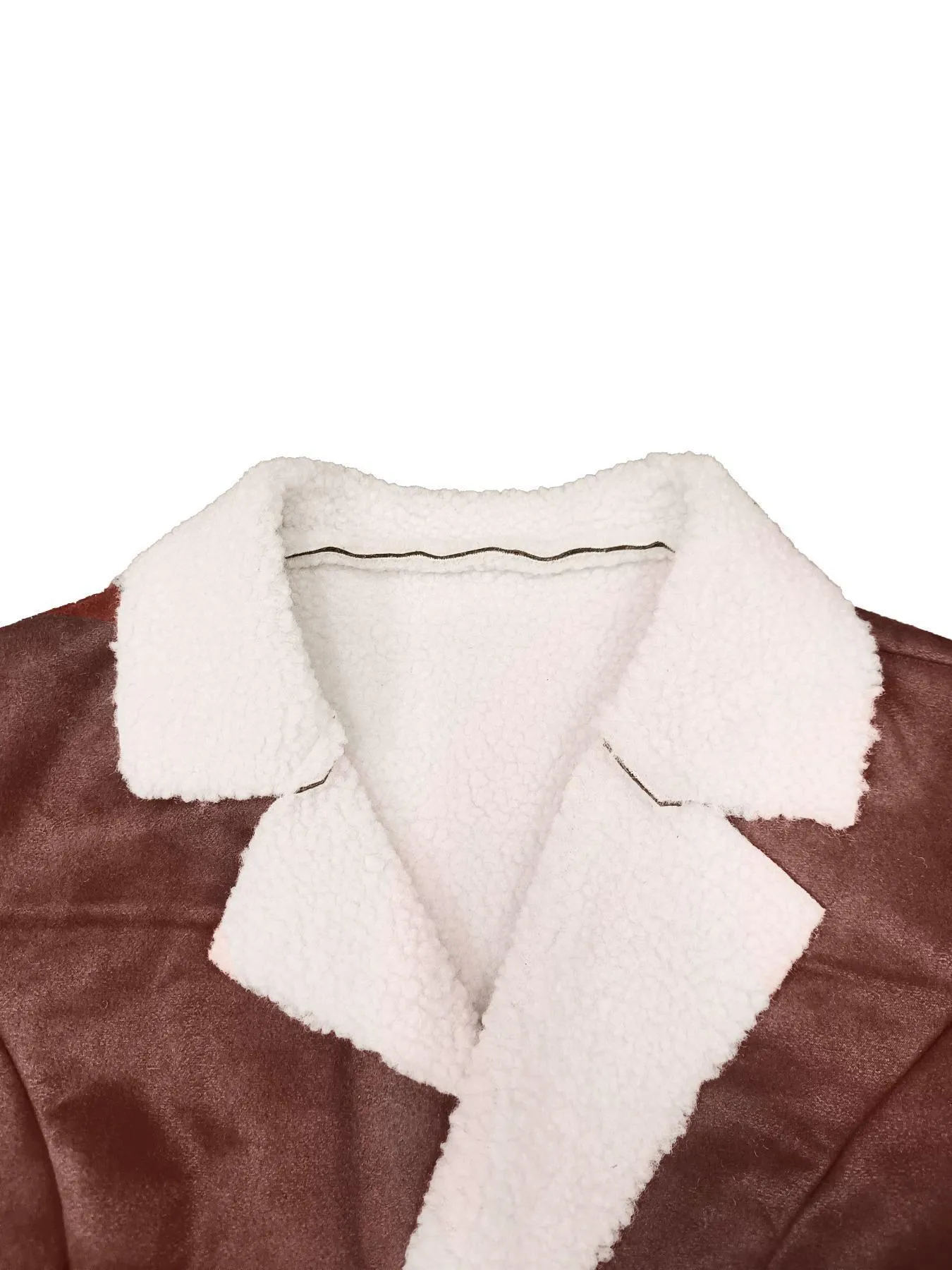 Cold-Proof Leather & Velvet Coat