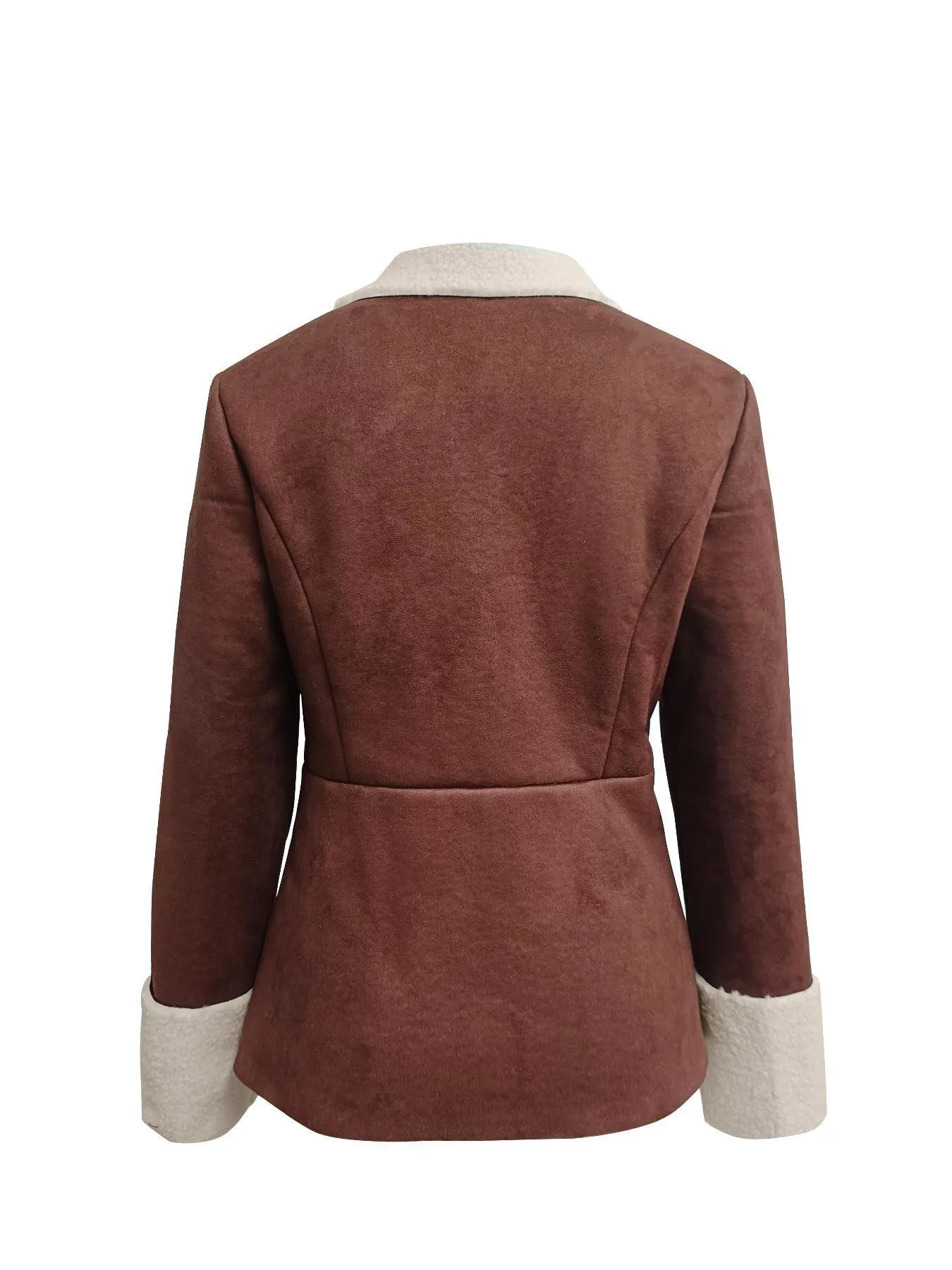 Cold-Proof Leather & Velvet Coat