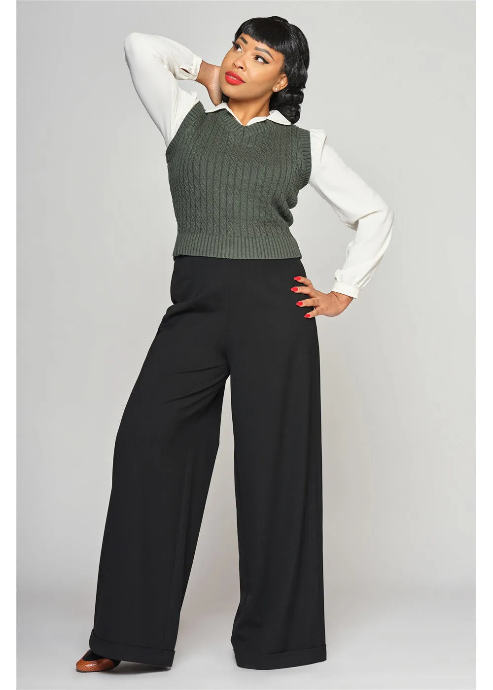 Collectif Gerilynn 40's Trousers Black